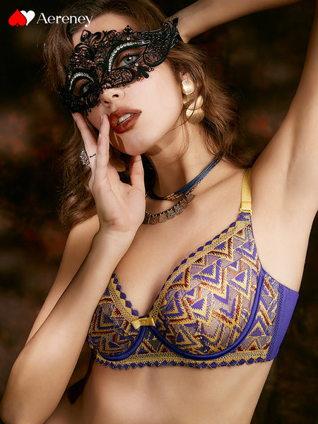 AERENEY Petite Sexy Ultra-Thin Lace Bra Set
