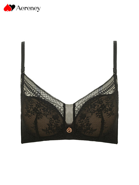 AERENEY 2024 White Sexy Thin Lace Bandeau Bra