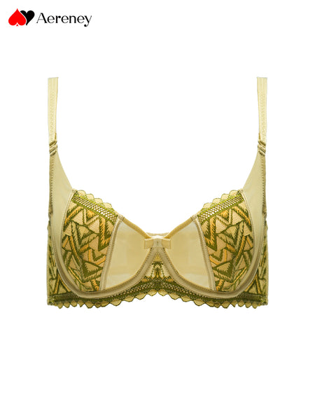 AERENEY Ultra-Thin Petite Sexy Bra Set Lace Bra Soft Underwire