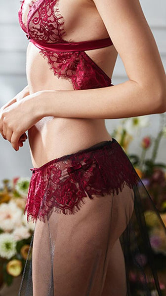 Lace seamless low waisted flat angle pants