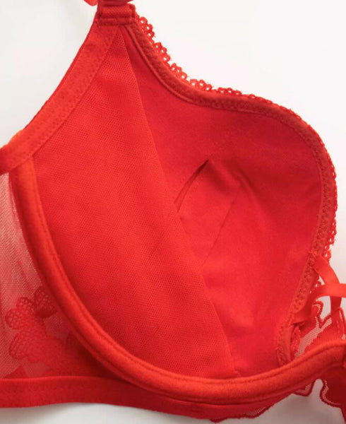 Red Panties Dragon Year Soft Support Anti-sagging Bra Set