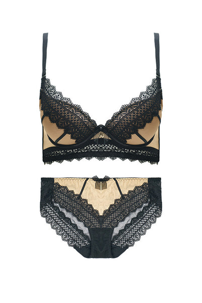 AERENEY Sexy Lace Soft Support Bra Set