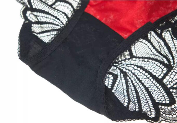 AERENEY Sexy Lace Breathable Flat Corner Pants