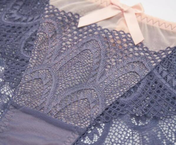 AERENEY Sexy Thin Pink Lace Comfortable Breathable Flat Corner Pants