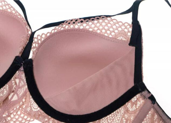 AERENEY Thin Petite Strap Lace Bra