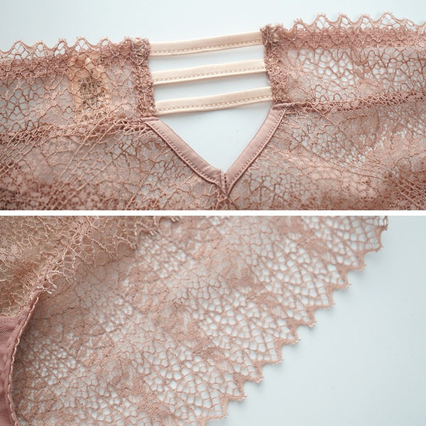 AERENEY Sexy Thin Style Traceless Lace Flat Corner Pants