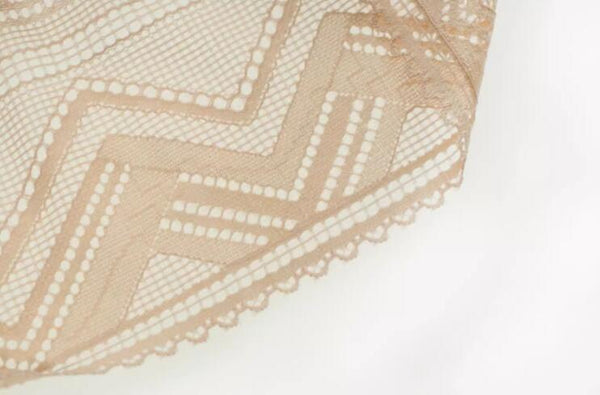 AERENEY Sexy Lace Mid Low Rise Traceless Flat Corner Pants