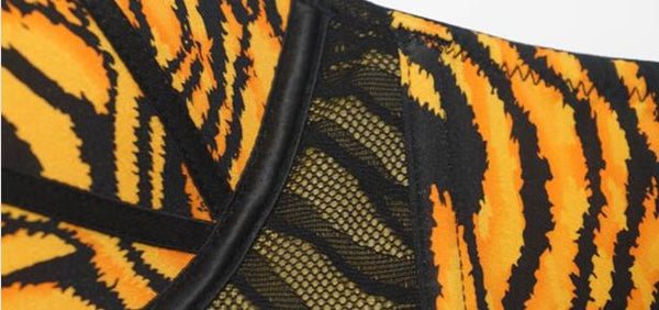 Print Leopard Print Sexy Bra Set Thin Bra Soft Underwire