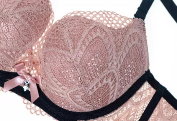 AERENEY Thin Petite Strap Lace Bra