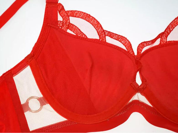 AERENEY Dragon Year Red Sexy Bra Lace Soft Support Bra