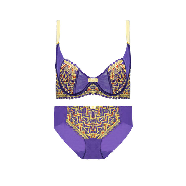 AERENEY Ultra-Thin Petite Sexy Bra Set Lace Bra Soft Underwire