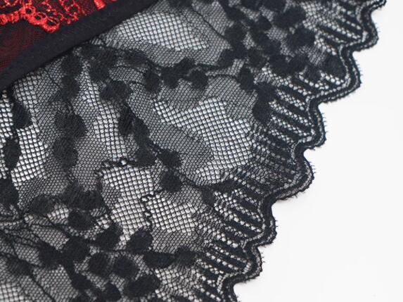 AERENEY Flat Angle Lace Embroidery Sexy Mid Low Rise Underpants