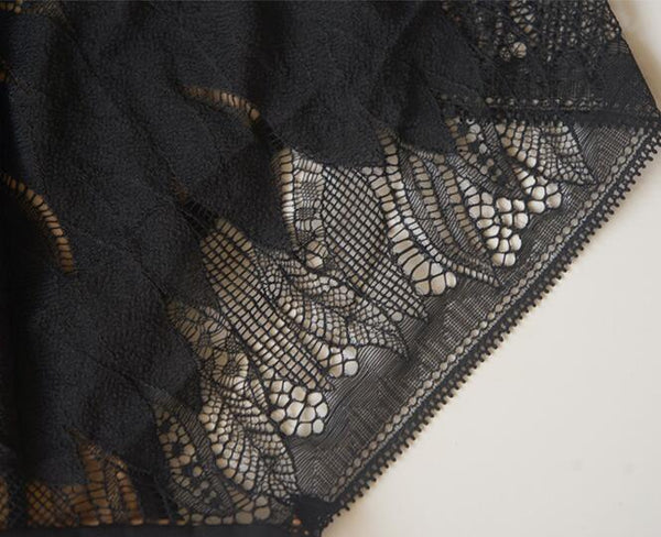 AERENEY sexy lace embroidered seamless flat corner pants