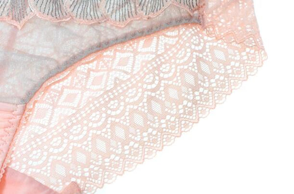AERENEY Sexy Embroidered Thin Lace Traceless Underwear, Pure Cotton Modal Bottom