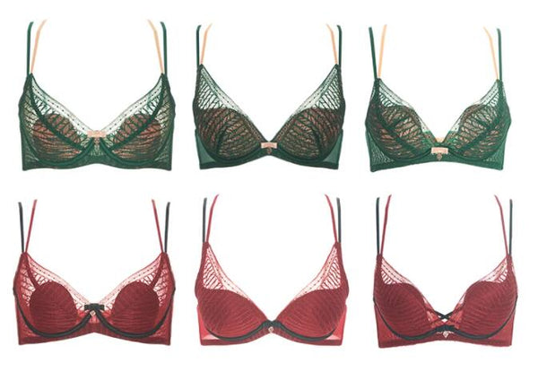 AERENEY Dragon Year Red Lace Bra Sexy Bra