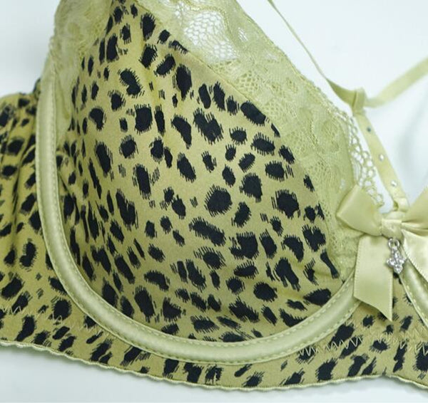 Sexy Strap Leopard Print Petite Lace Bra Thin Bra