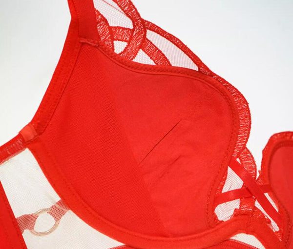 AERENEY Dragon Year Red Sexy Bra Lace Soft Support Bra