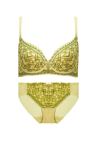 AERENEY Petite Sexy Ultra-Thin Lace Bra Set