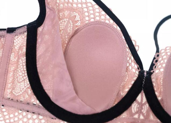 AERENEY Thin Petite Strap Lace Bra