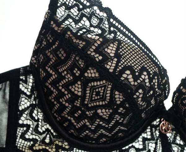 AERENEY Sexy Lace Bra Thin Petite Soft Underwire Bra