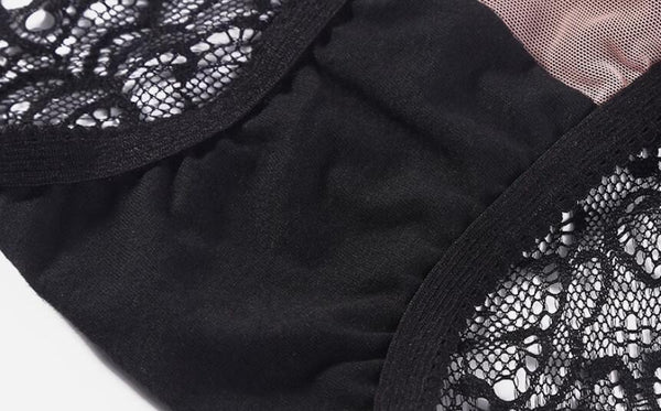 Sexy Lace Thin Low Waist Flat Corner Pants