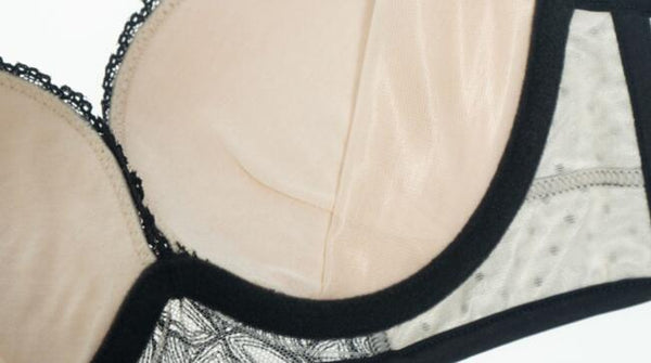 AERENEY Sexy Black Polka Dot Mesh Lace Thin Petite Bra