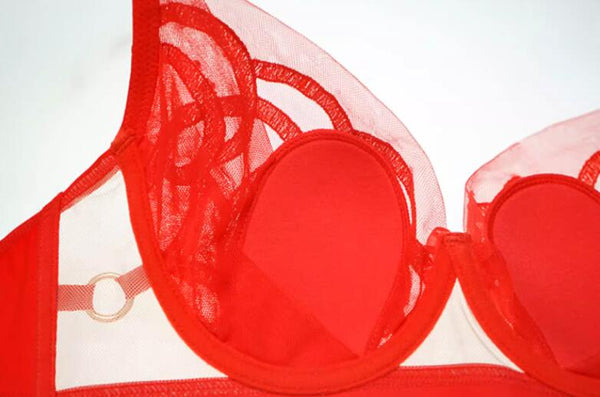 AERENEY Dragon Year Red Sexy Bra Lace Soft Support Bra