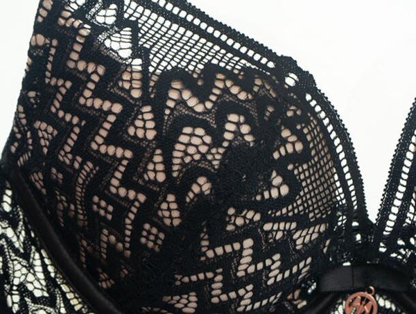 AERENEY Sexy Lace Bra Thin Petite Soft Underwire Bra