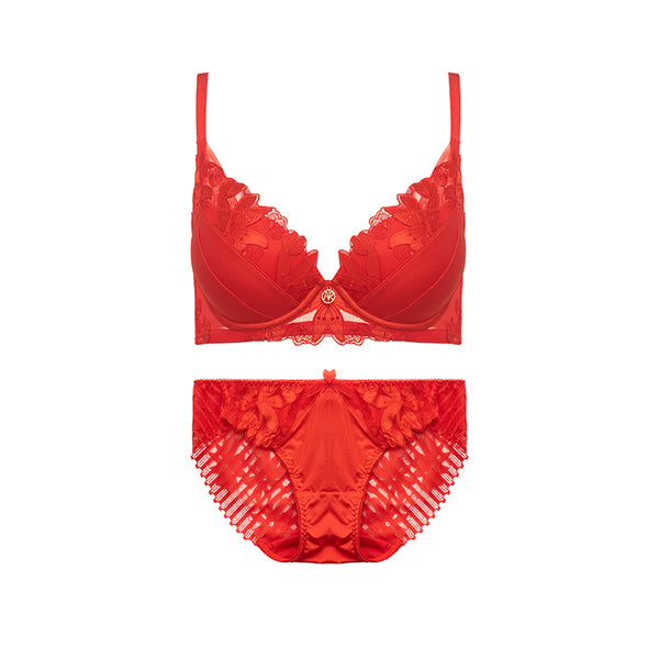 Red Panties Dragon Year Soft Support Anti-sagging Bra Set