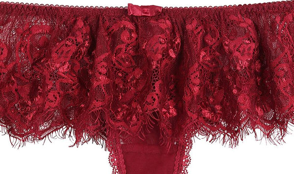 Lace seamless low waisted flat angle pants