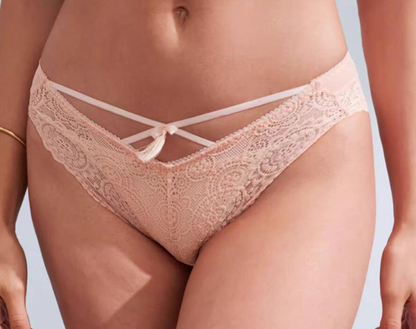 AERENEY Sexy Lace Thin Modal Bottom Breathable Flat Corner Pants