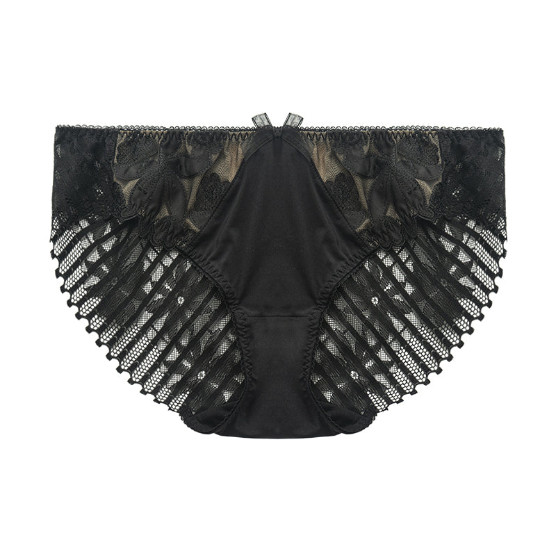 AERENEY Sexy Embroidered Lace Breathable Flat Corner Pants