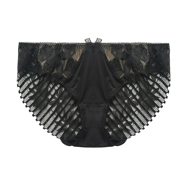 AERENEY Sexy Embroidered Lace Breathable Flat Corner Pants