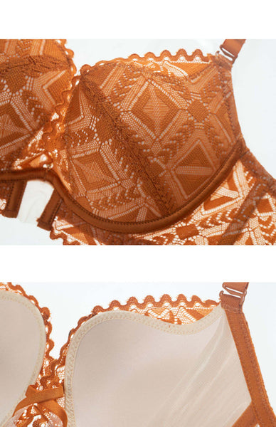 AERENEY Sexy Thin Petite White Lace Bra