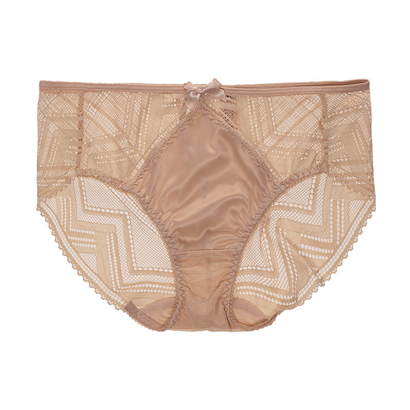 AERENEY Sexy Lace Mid Low Rise Traceless Flat Corner Pants
