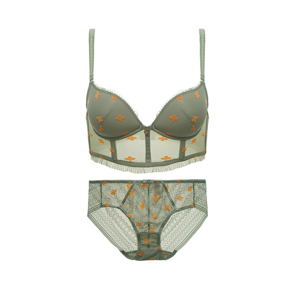 AERENEY Summer Thin Sexy Anti-sagging Bra Set