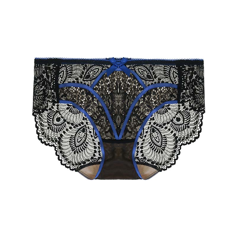 AERENEY Sexy Lace Pure Cotton Breathable Flat Corner Pants