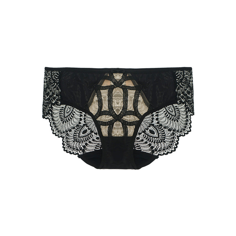 AERENEY sexy embroidered lace comfortable and breathable mesh underwear