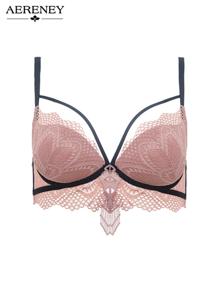 AERENEY Thin Petite Strap Lace Bra