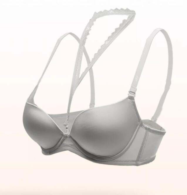 AERENEY Sexy Thin Glossy Halter Bra