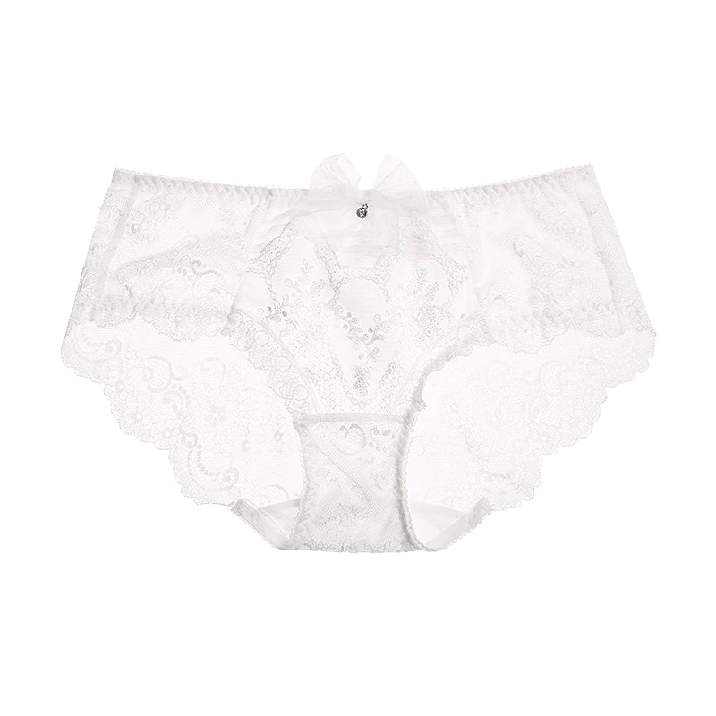 White thin and sexy lace panties