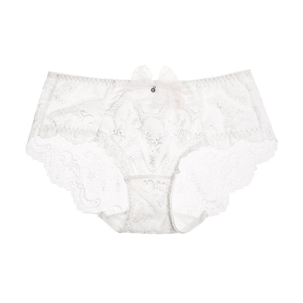 White thin and sexy lace panties