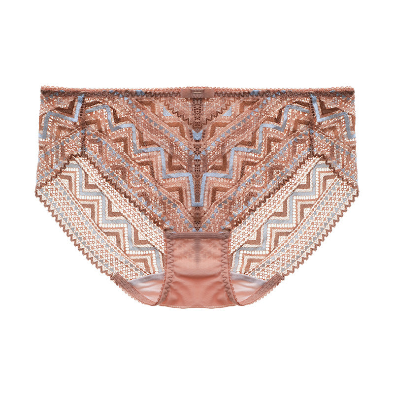 AERENEY Lace Sexy Pure Cotton Modal Bottom Flat Corner Pants
