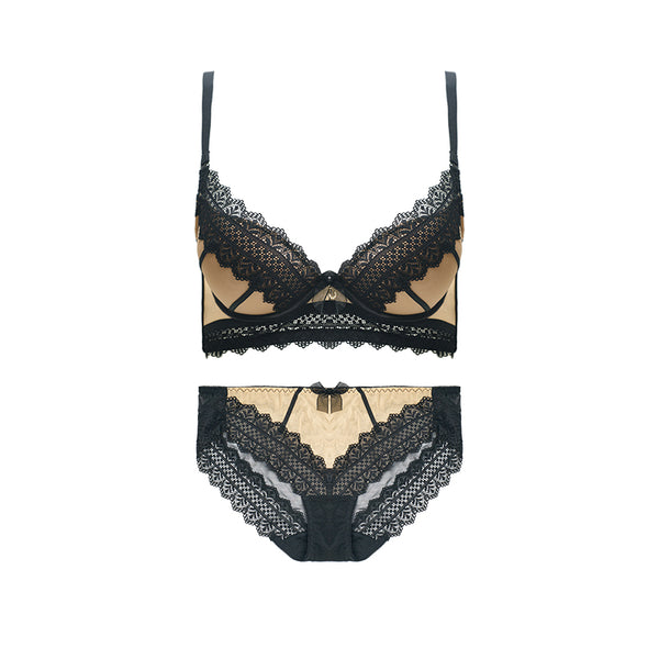 AERENEY Sexy Lace Soft Support Bra Set