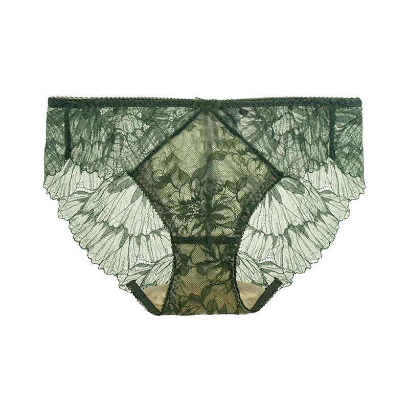 AERENEY Sexy Lace Pure Cotton Modal Bottom Flat Corner Pants
