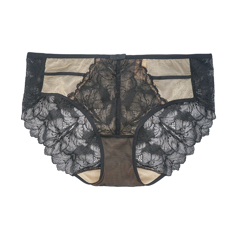 AERENEY Sexy Lace Low Waist Traceless Breathable Flat Corner Pants