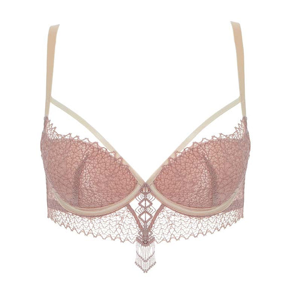 AERENEY Sexy Lace Anti-sagging Deep V Strap Petite Bra