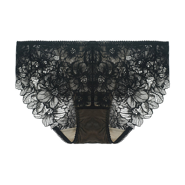 AERENEY Sexy Lace Breathable Pure Cotton Bottom Flat Corner Pants