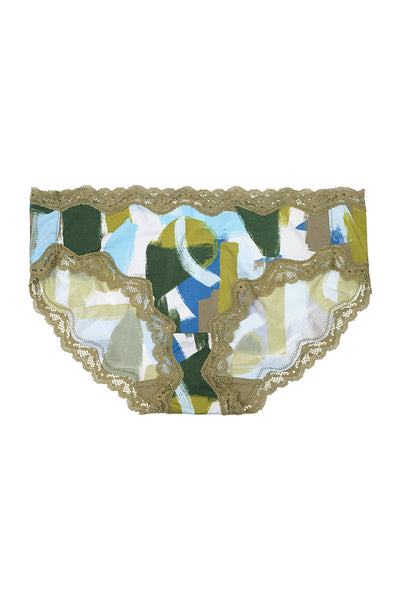 AERENEY Lace Sexy Lace Graffiti Print Flat Corner Underpants