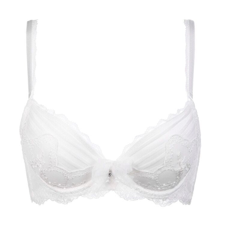 Sexy White Wedding Bride Lace Push-up Bra